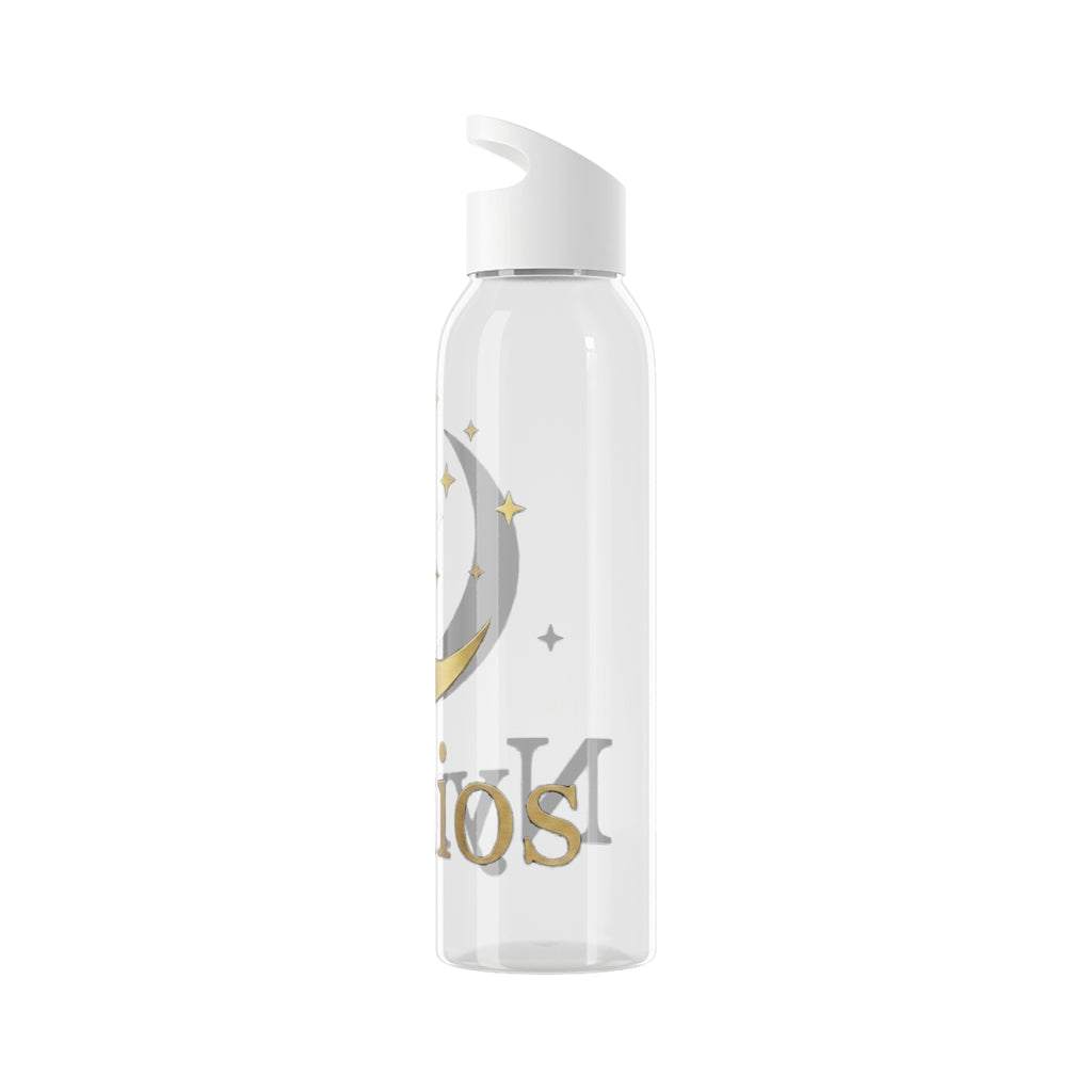 Celestial Moon Water Bottle — Gold Crescent Night Sky Design